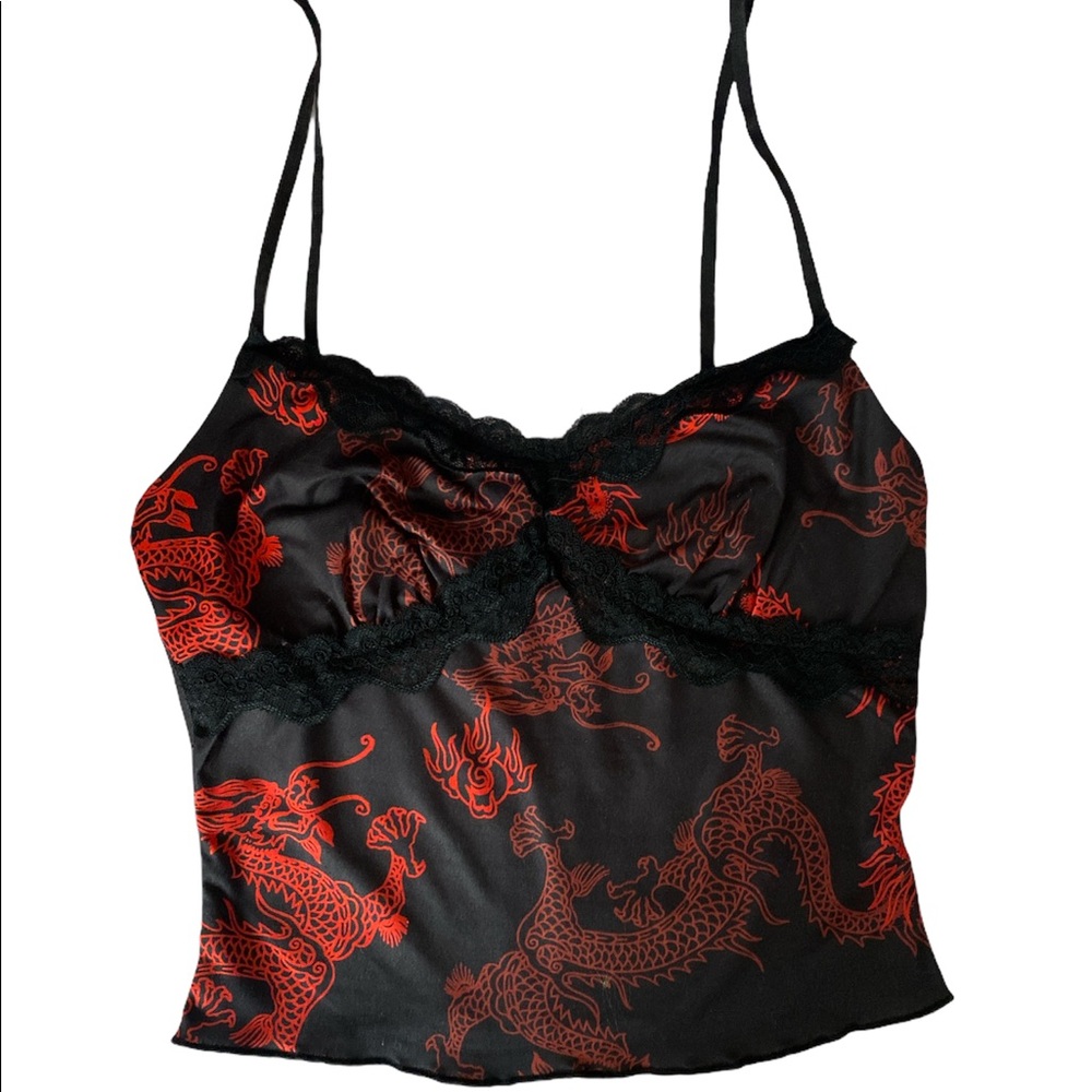 Red dragon crop top